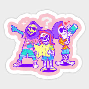 Vacations Skulls Sticker